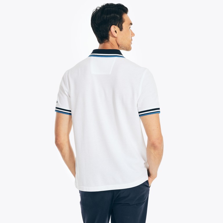 Men's Nautica Classic Fit Solid Polo Shirts White | zcnZt2zJ