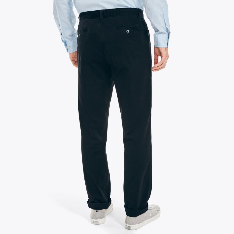 Men's Nautica Classic Fit Twill Pants Black | RfN3hpCo