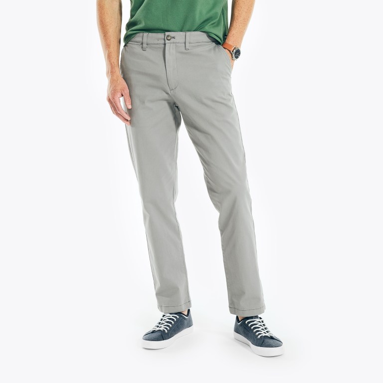 Men's Nautica Classic Fit Twill Pants Grey | MsfjYbw9