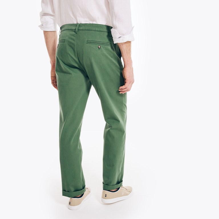 Men's Nautica Classic Fit Twill Pants Green | UnfeJ4WZ