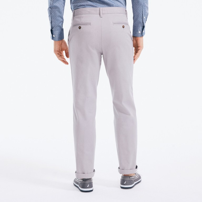 Men's Nautica Classic Fit Twill Pants Grey | Xj4To5Y5