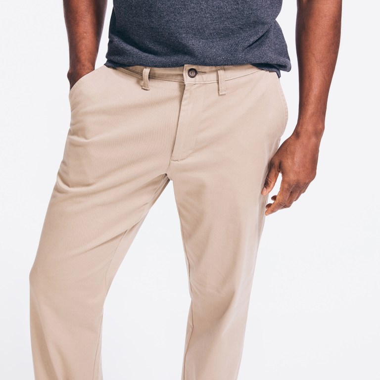 Men's Nautica Classic Fit Twill Pants Khaki | H6cz8eCw