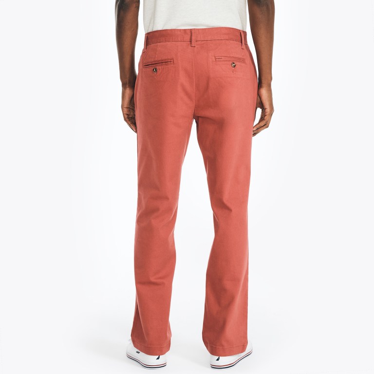 Men's Nautica Classic Fit Twill Pants Red | GP6waG7B