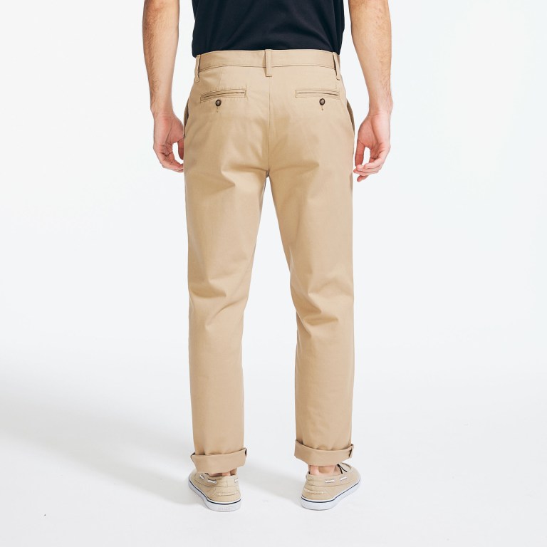 Men's Nautica Classic Fit Wrinkle-resistant Deck Pants Khaki | UXimgMQH