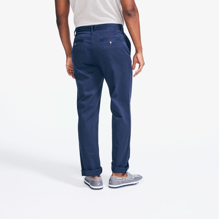 Men's Nautica Classic Fit Wrinkle-resistant Deck Pants Navy | hzRVBgBM