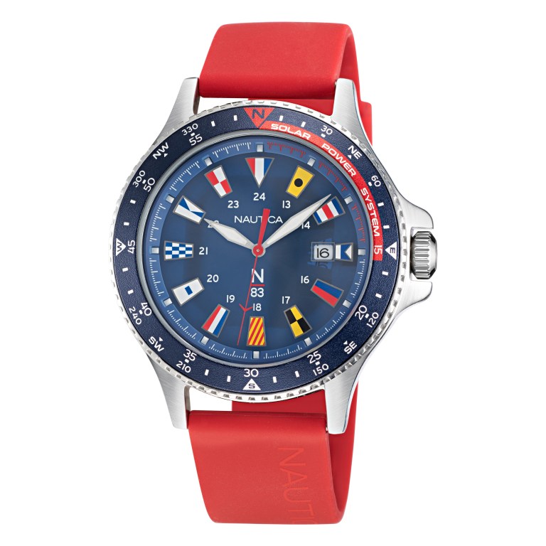 Men\'s Nautica Cocoa Beach Solar-powered Silicone 3-hand Watches Multicolor | ws4WL0Xv