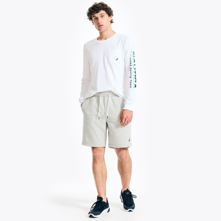 Men's Nautica Competition Sustainably Crafted Long-sleeve Graphic T Shirts White | qUB1lKJ4