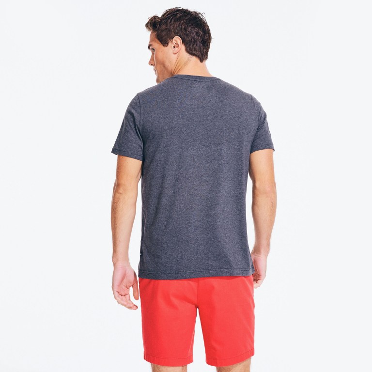 Men's Nautica Crewneck Pocket T Shirts Grey | DlLtauxg