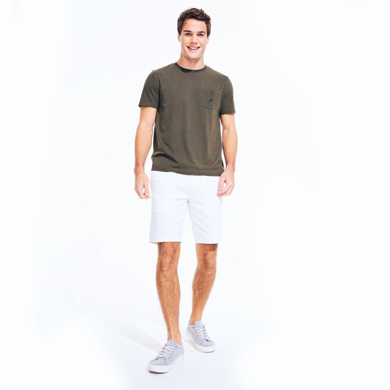 Men's Nautica Crewneck Pocket T Shirts Olive | 72bhLJJD