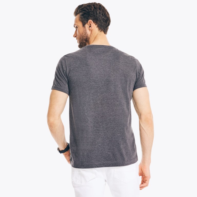 Men's Nautica Heathered V-neck T Shirts Grey | Ae1wrlXJ