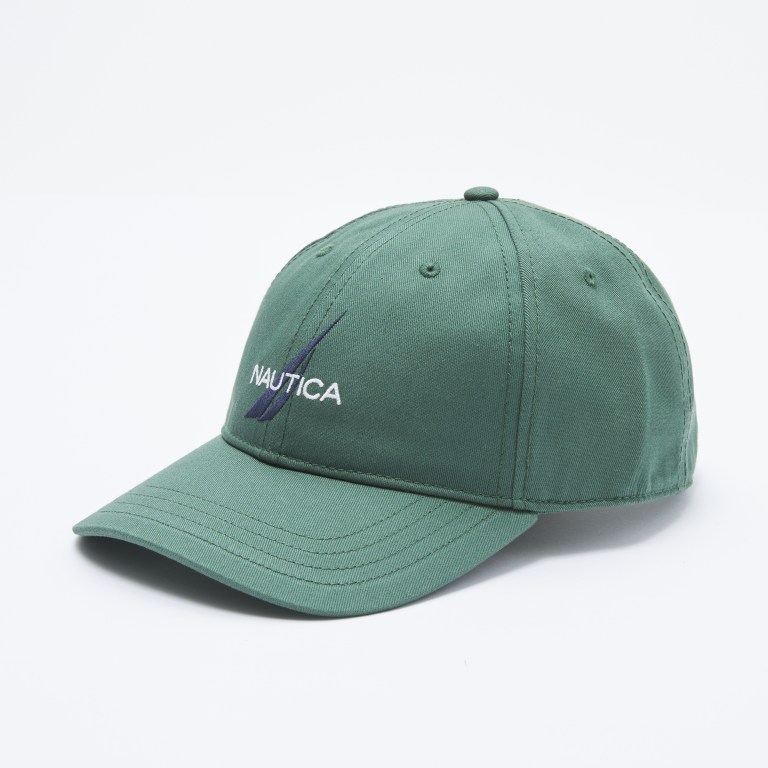 Men\'s Nautica J-class Embroidered Hats Green | mpl34KSU