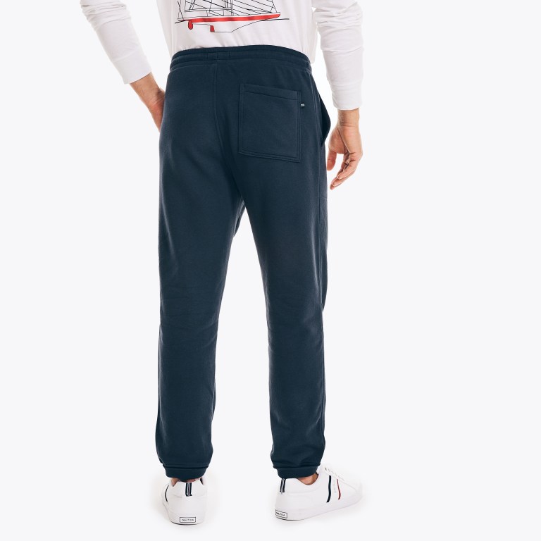 Men's Nautica J-class Fleece Jogger Sweatpants Navy | KUMfNvLW