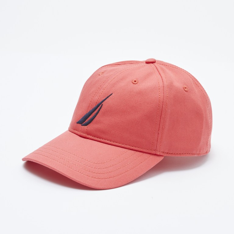 Men\'s Nautica J-class Logo 6-panel Hats Coral | UrP21Rjm