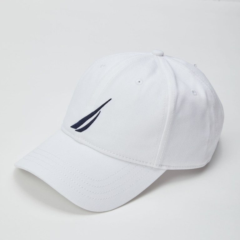 Men\'s Nautica J-class Logo 6-panel Hats White | b6PaEe0Z