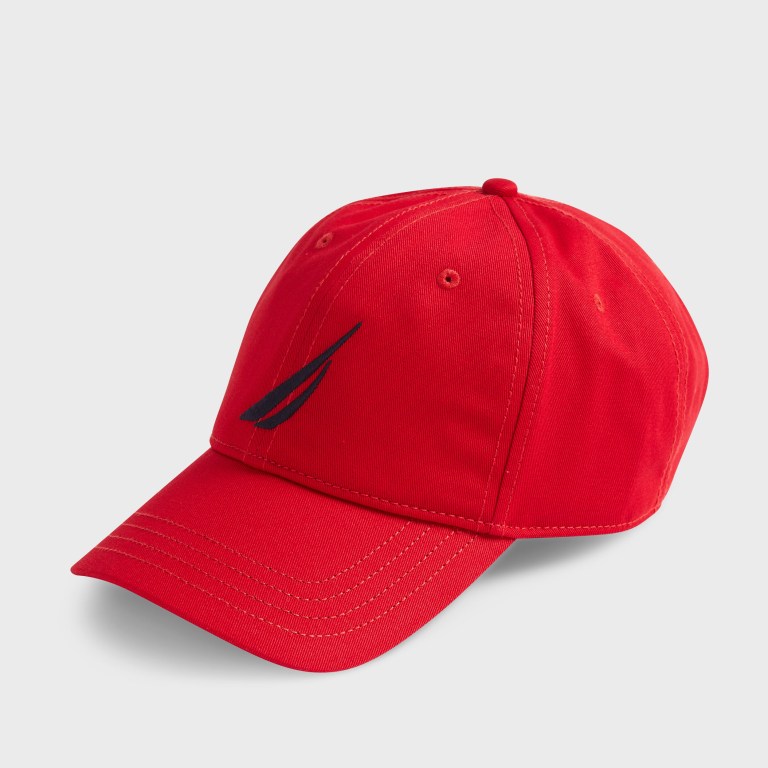 Men\'s Nautica J-class Logo 6-panel Hats Red | nJgyoDvY