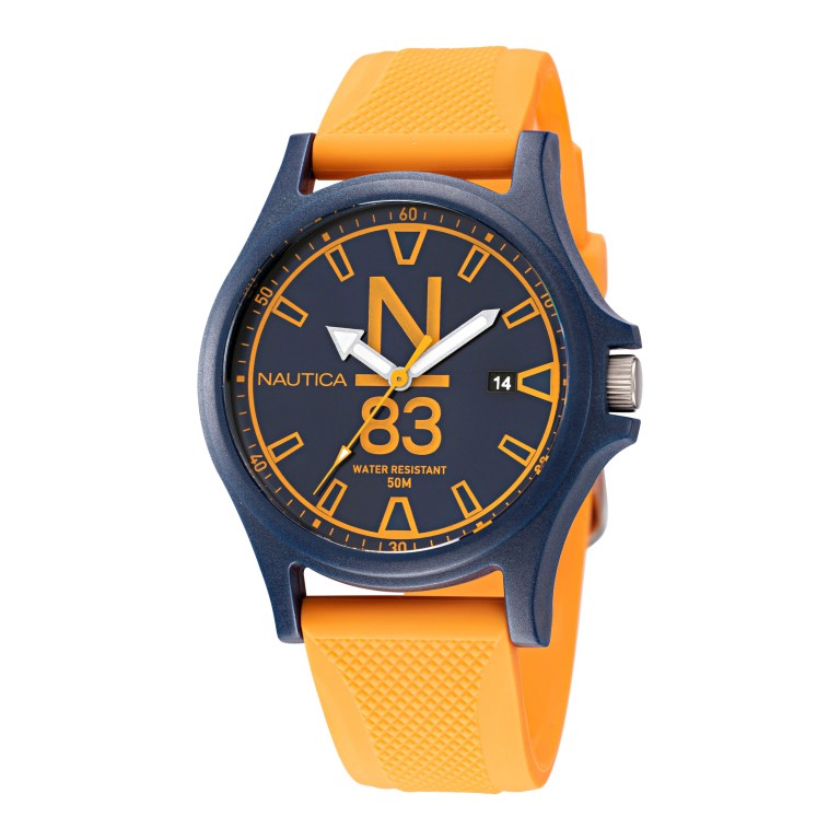 Men\'s Nautica Java Sea Textured Silicone 3-hand Watches Multicolor | Eh3o1gy8