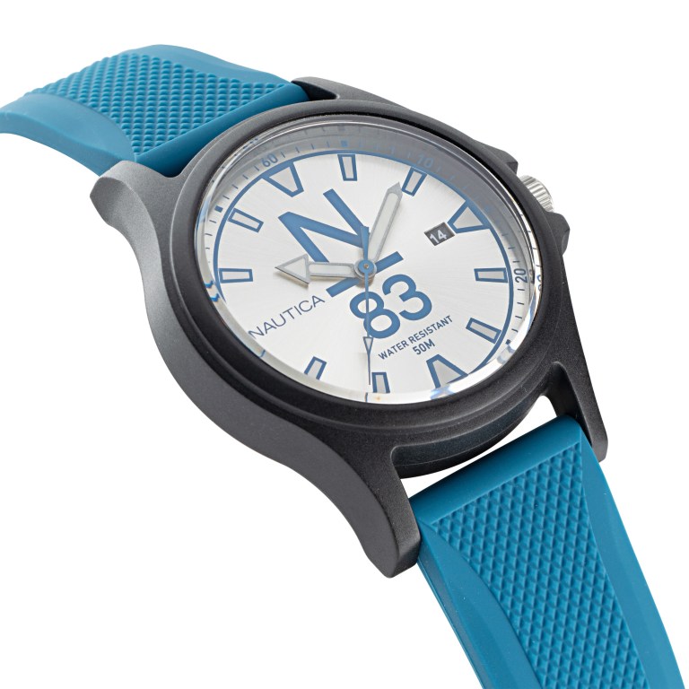 Men's Nautica Java Sea Textured Silicone 3-hand Watches Multicolor | fqzxImrd