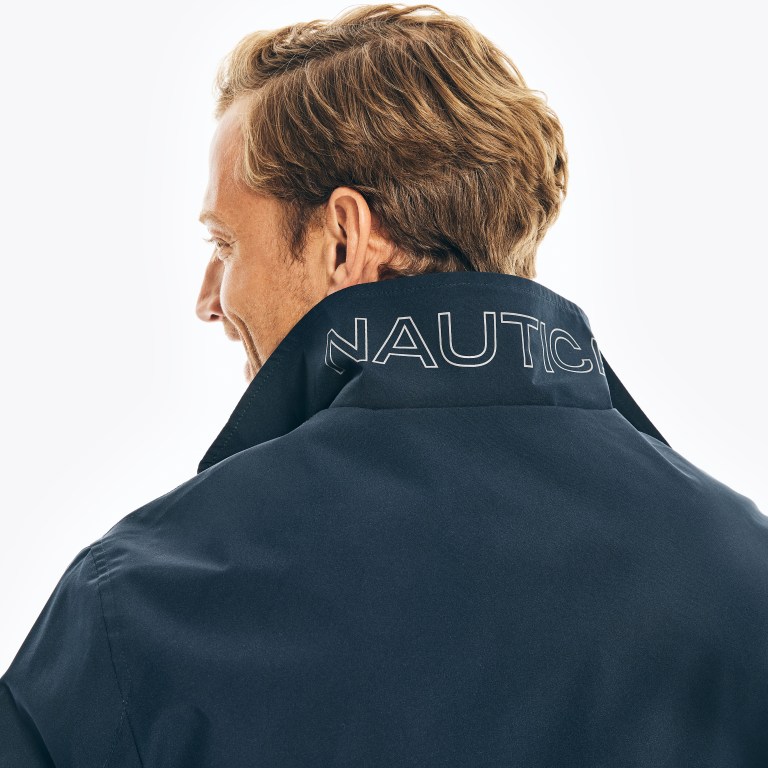 Men's Nautica Lightweight Rainbreaker Bomber Jackets Navy | 6wrrJKaJ