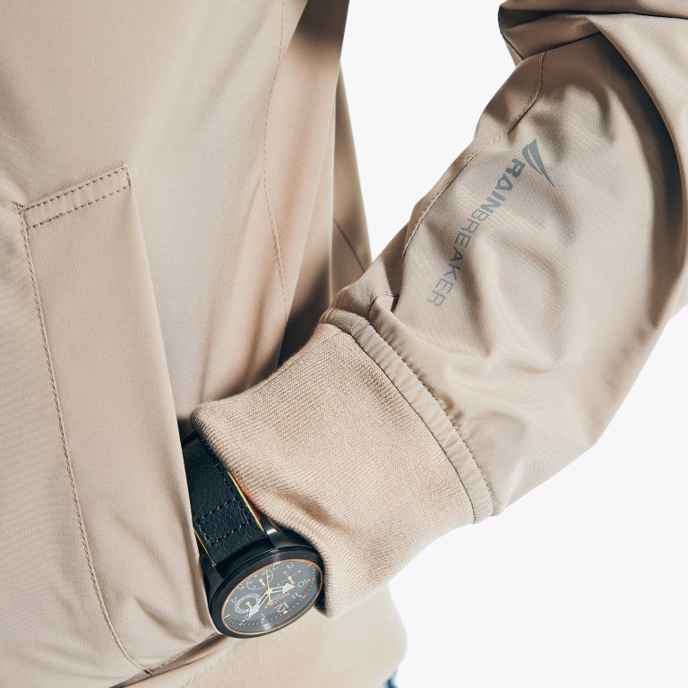 Men's Nautica Lightweight Rainbreaker Bomber Jackets Khaki | xUxrIfjc