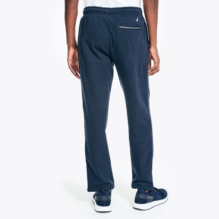 Men's Nautica Logo Fleece Sweatpants Navy | yRq59S5Y