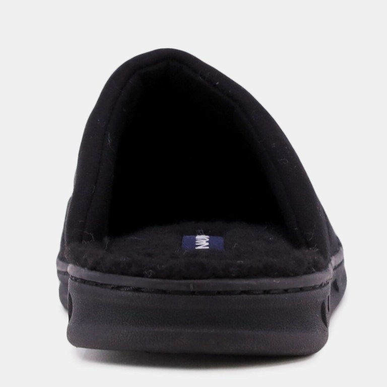 Men's Nautica Logo Jersey Slippers Black | 0BvgwLUF