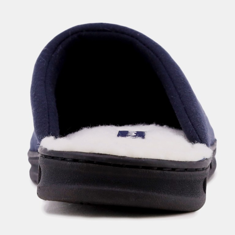 Men's Nautica Logo Jersey Slippers Navy | UrDf8i00