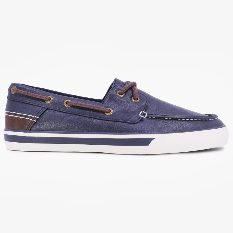 Men's Nautica Logo-debossed Boat Shoes Navy | y4npgqZC