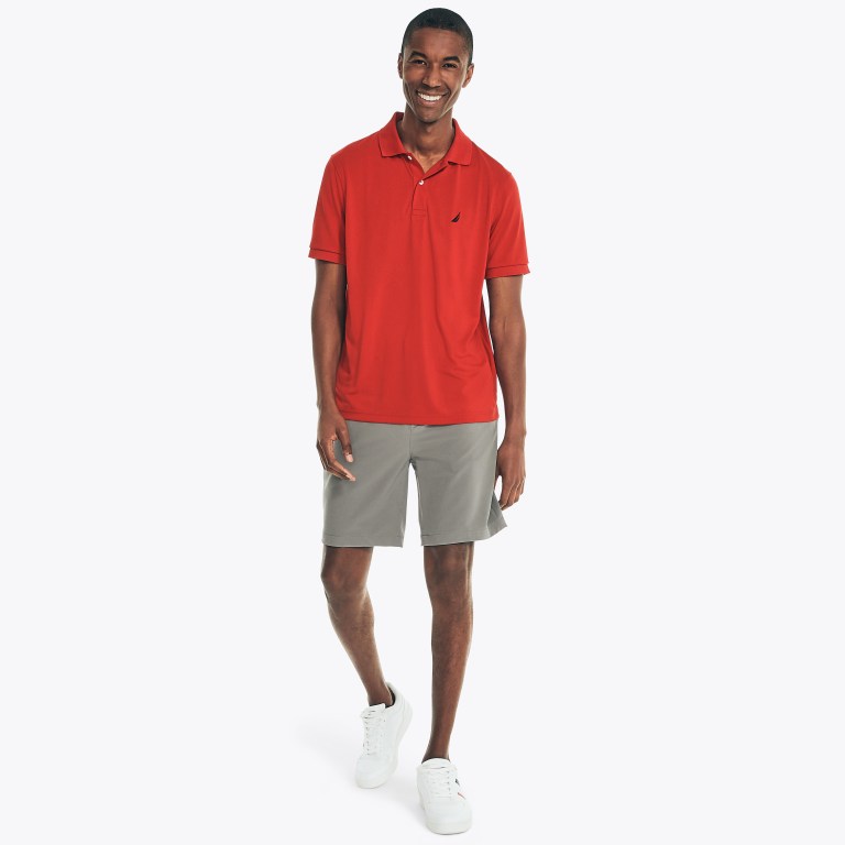 Men's Nautica Navtech Classic Fit Polo Shirts Sisal | 6IyUaMfB