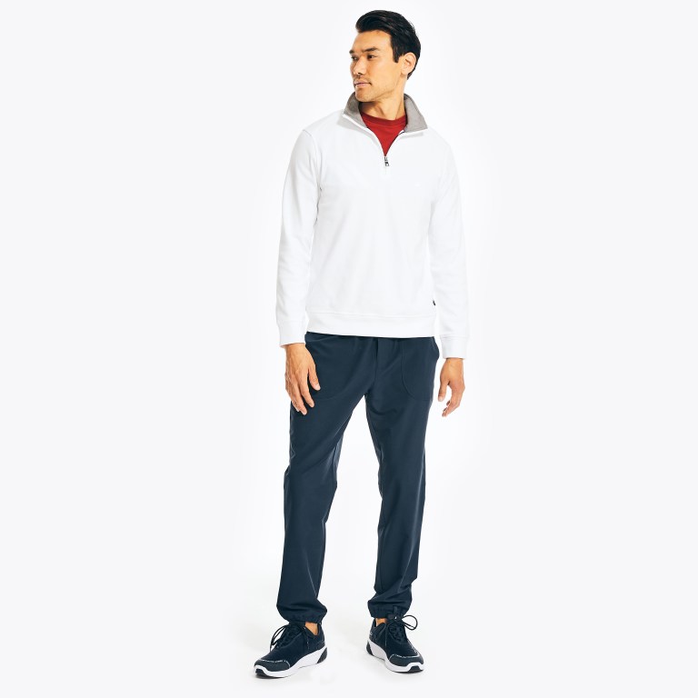 Men's Nautica Navtech Half-zip Sweatshirts White | j6sHIgqa