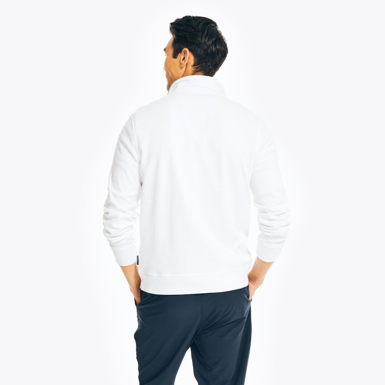 Men's Nautica Navtech Half-zip Sweatshirts White | j6sHIgqa