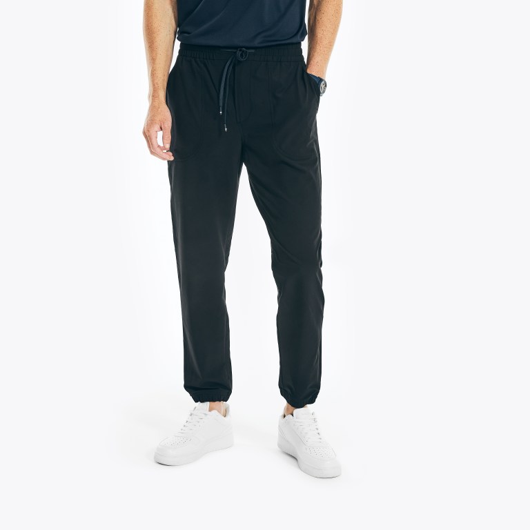 Men's Nautica Navtech Performance Jogger Sweatpants Black | Q1sfy97H