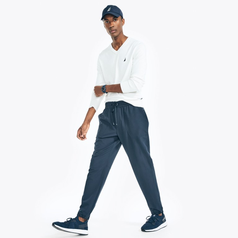 Men's Nautica Navtech Performance Jogger Pants Navy | YK5eRTOQ