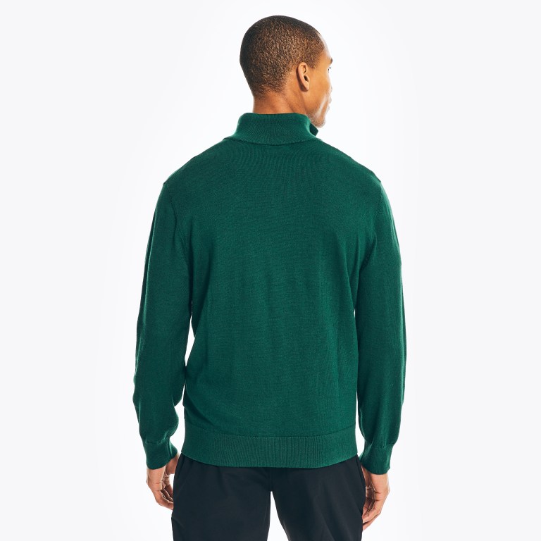 Men's Nautica Navtech Quarter-zip Sweaters Green | EXlw7a5P