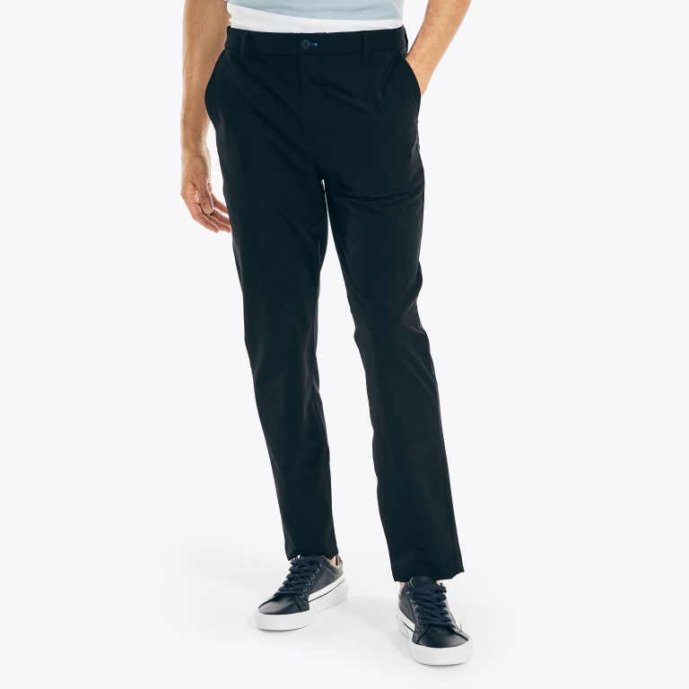 Men's Nautica Navtech Slim Fit Traveler Pants Black | 2CMokxxa