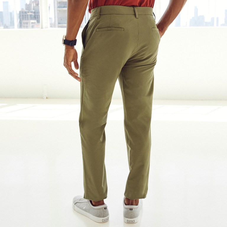 Men's Nautica Navtech Slim Fit Traveler Pants Olive | 7yErXlrM