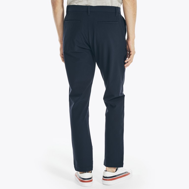 Men's Nautica Navtech Slim Fit Traveler Pants Navy | tM78OZrP