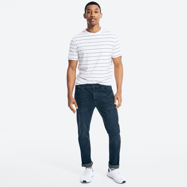 Men's Nautica Navtech Striped T Shirts White | SxmpJOSG