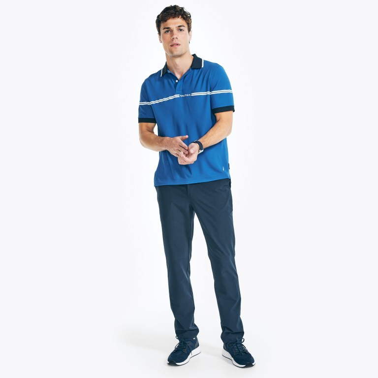 Men's Nautica Navtech Sustainably Crafted Classic Fit Polo Shirts Moon Rock | LCIZb4Nm