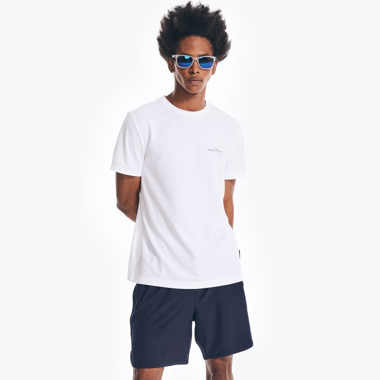 Men's Nautica Navtech Sustainably Crafted Crewneck T Shirts White | Mw4Zm5cs