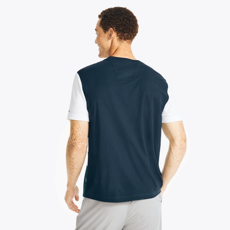 Men's Nautica Navtech Sustainably Crafted Crewneck T Shirts Navy | jvmpLOGD