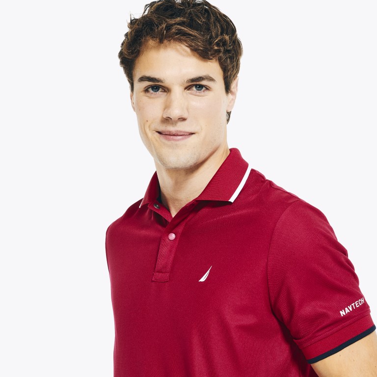 Men's Nautica Navtech Sustainably Crafted Classic Fit Polo Shirts Sepia | rZOEoBdk