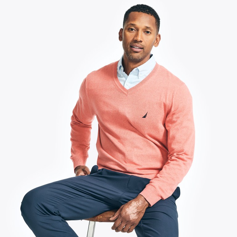 Men's Nautica Navtech V-neck Sweaters Multicolor | UqPKLHlT