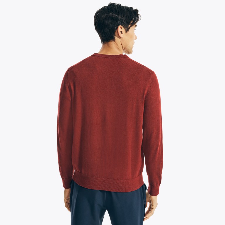 Men's Nautica Navtech V-neck Sweaters Red | KvN3rqRJ