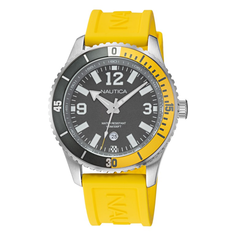 Men's Nautica Pacific Beach Stainless Steel And Silicone 3-hand Box Set Watches Multicolor | iFVb1TR6