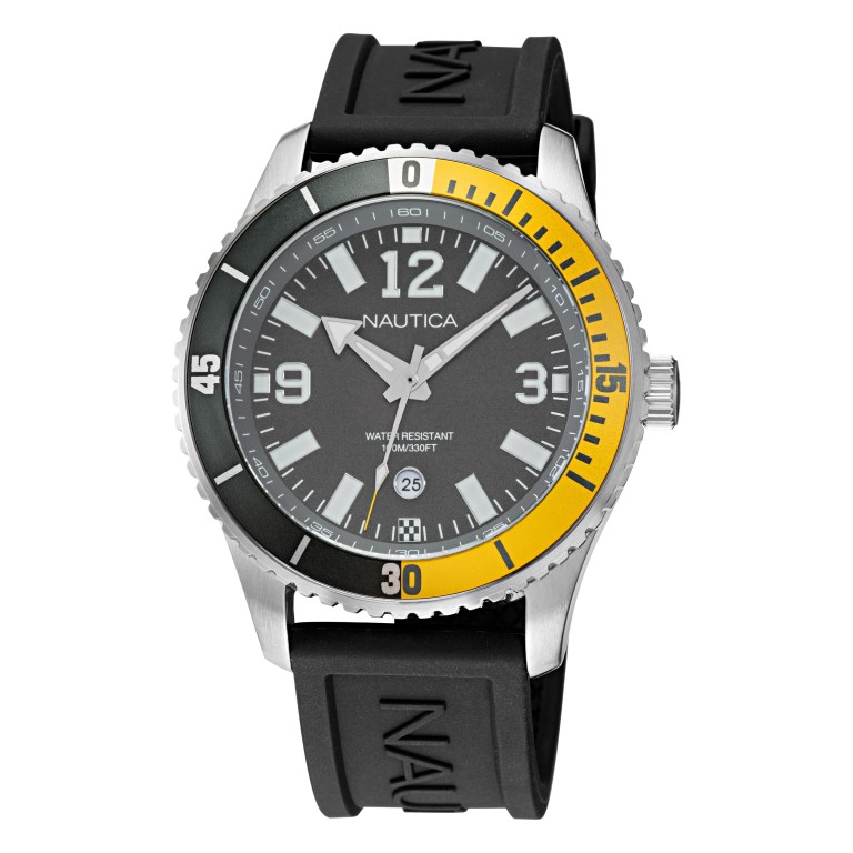 Men's Nautica Pacific Beach Stainless Steel And Silicone 3-hand Box Set Watches Multicolor | iFVb1TR6