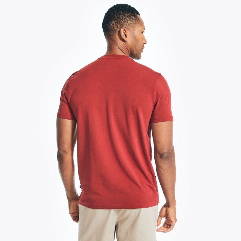 Men's Nautica Performance Deck Pocket T Shirts Red | c7m5Ey3n