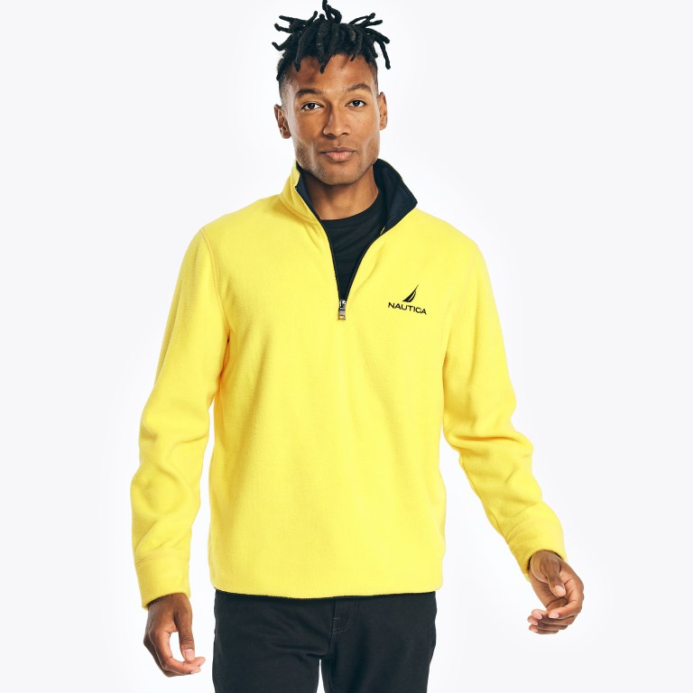 Men's Nautica Quarter-zip Nautex Fleece Sweatshirts Yellow | 2dnL7gwl