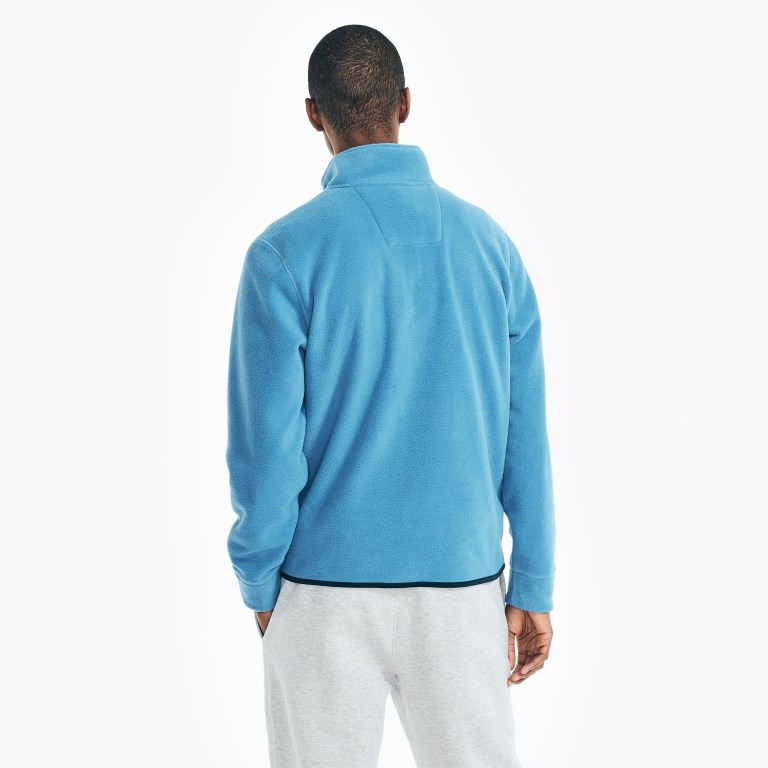 Men's Nautica Quarter-zip Nautex Fleece Sweatshirts Blue | Cw9oDmHC