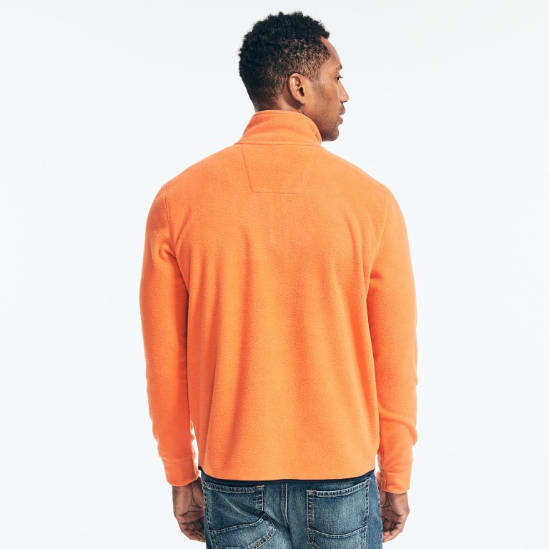 Men's Nautica Quarter-zip Nautex Fleece Sweatshirts Orange | MCVqWFKU