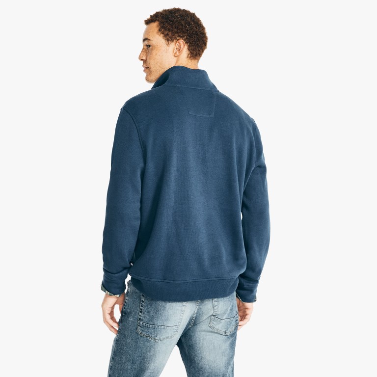 Men's Nautica Quarter-zip Sweatshirts Blue | S1iUEb5z